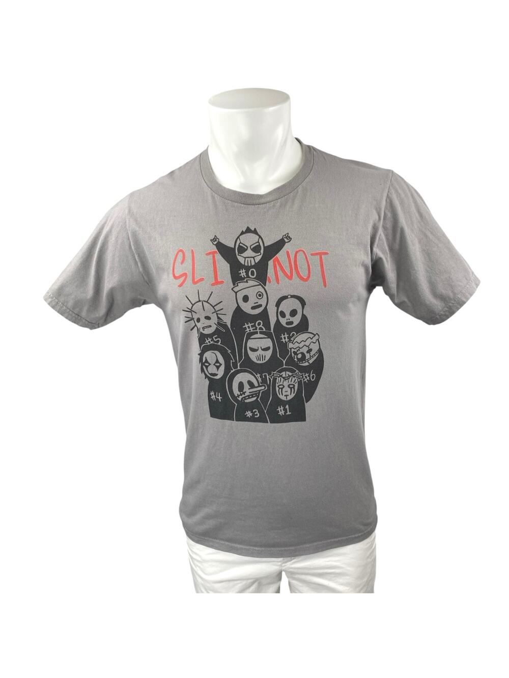 Slipknot Men's Gray Crewneck Short Sleeve Casual Graphic Tee T-shirt Top Size S